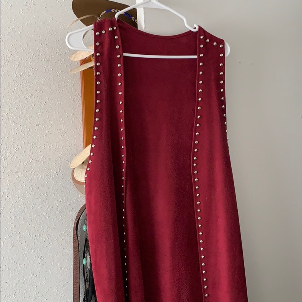 Burgundy Crazy Train Vest